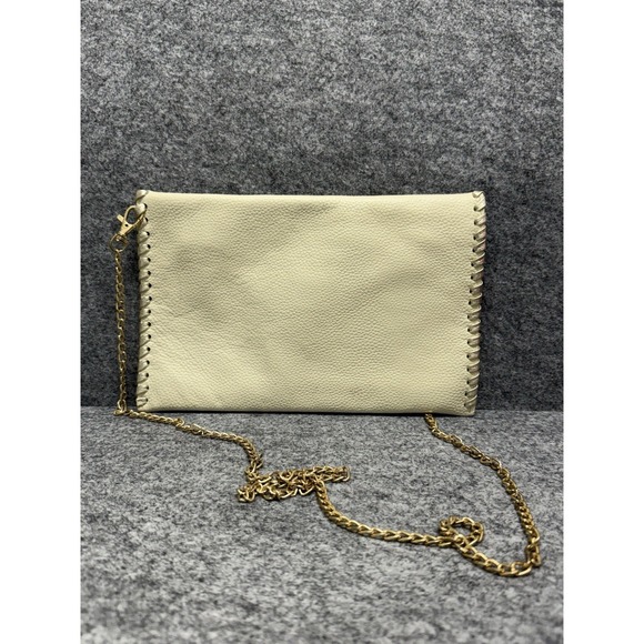 LAGGO Crossbody Bag Womens Ivory Stitched Envelope Convertible Clutch - Picture 2 of 10